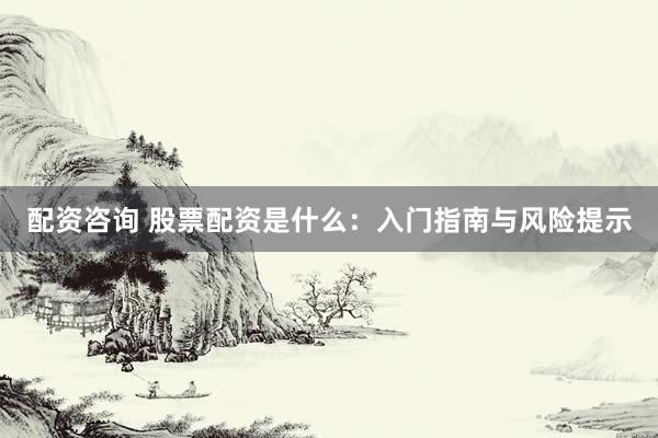 配资咨询 股票配资是什么：入门指南与风险提示