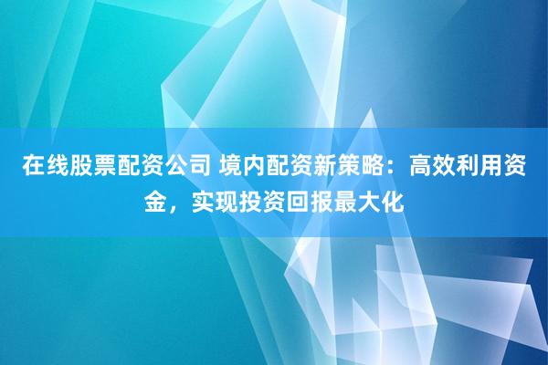 在线股票配资公司 境内配资新策略：高效利用资金，实现投资回报最大化