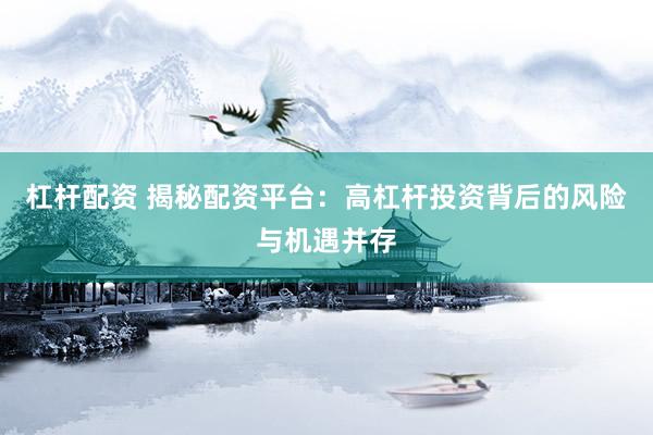 杠杆配资 揭秘配资平台：高杠杆投资背后的风险与机遇并存