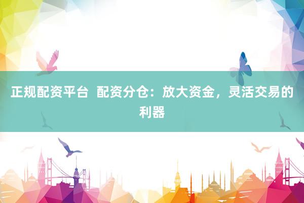 正规配资平台  配资分仓：放大资金，灵活交易的利器