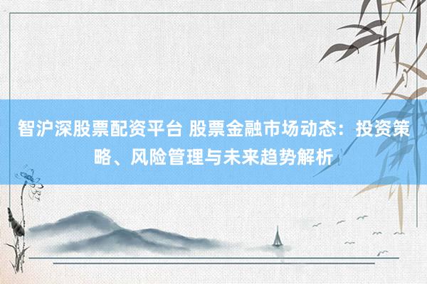 智沪深股票配资平台 股票金融市场动态：投资策略、风险管理与未来趋势解析