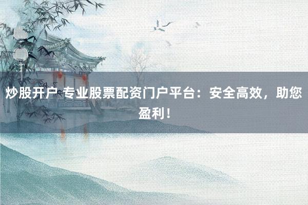 炒股开户 专业股票配资门户平台：安全高效，助您盈利！