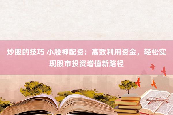 炒股的技巧 小股神配资：高效利用资金，轻松实现股市投资增值新路径