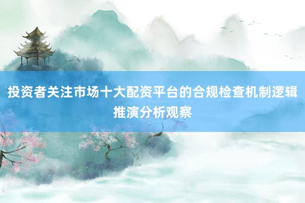 投资者关注市场十大配资平台的合规检查机制逻辑推演分析观察