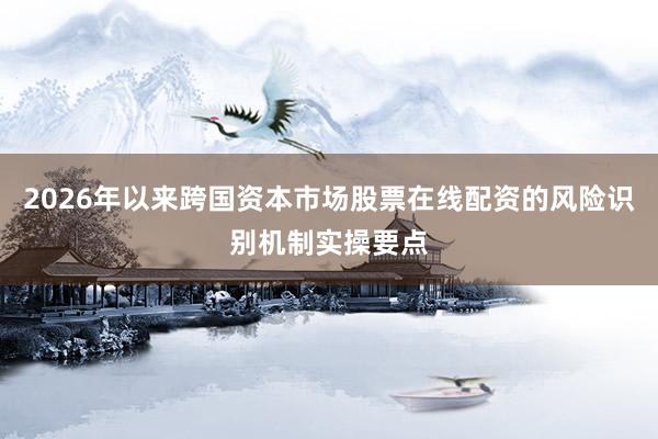 2026年以来跨国资本市场股票在线配资的风险识别机制实操要点