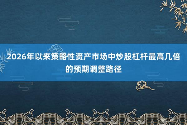2026年以来策略性资产市场中炒股杠杆最高几倍的预期调整路径